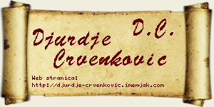 Đurđe Crvenković vizit kartica